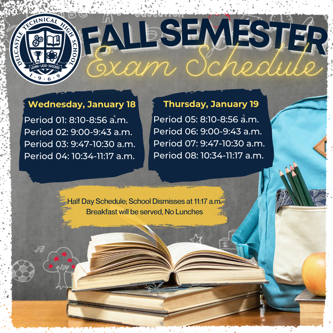 First Semester Exam Schedule January 2023